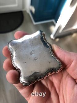 Antique Solid Silver Pill Box, 18th Century Hanau, 66.4g, Gallant Scene