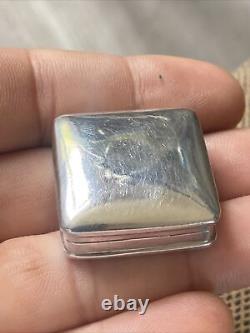 Antique Solid Silver Pill Snuff Box