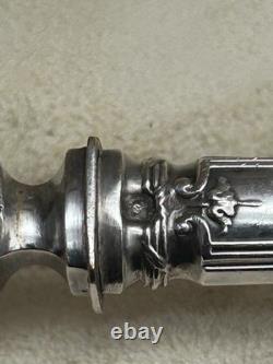 Antique Solid Silver Porridge Spoon with Box