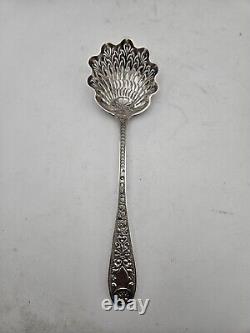 Antique Solid Silver Powder Spoon 19th Century