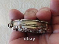Antique Solid Silver Reliquary French 4 Saints in Latin 19th Century