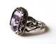 Antique Solid Silver Ring With Amethyst Jewelry