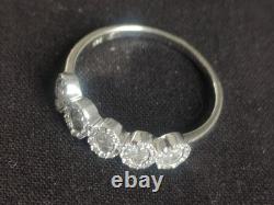 Antique Solid Silver Ring with Stones to Identify, Size 62, 2 Hallmarks