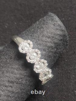 Antique Solid Silver Ring with Stones to Identify, Size 62, 2 Hallmarks