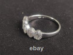 Antique Solid Silver Ring with Stones to Identify, Size 62, 2 Hallmarks