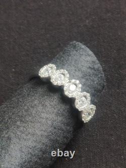 Antique Solid Silver Ring with Stones to Identify, Size 62, 2 Hallmarks