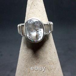 Antique Solid Silver & Rock Crystal Ring