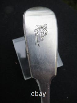 Antique Solid Silver Salt Scoop Spoon, 205 mm, 59 g