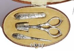 Antique Solid Silver Sewing Kit