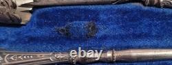 Antique Solid Silver Sewing Kit Oran Algeria L. Beria #K29
