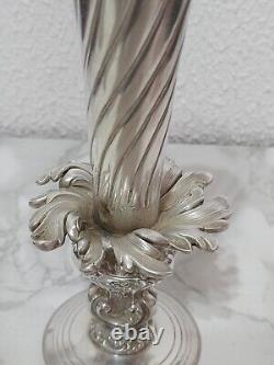 Antique Solid Silver Single Flower Vase by DR Doutre Roussel Claude 1895