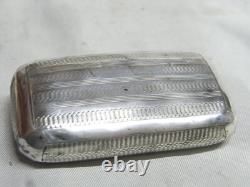 Antique Solid Silver Snuff Box