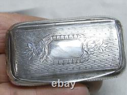 Antique Solid Silver Snuffbox