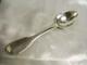 Antique Solid Silver Spoon With Old Man Hallmark Plain Flat Spoon