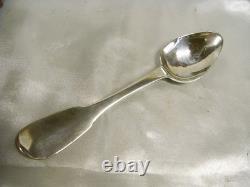 Antique Solid Silver Spoon with Old Man Hallmark Plain Flat Spoon
