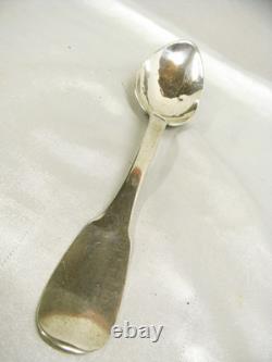 Antique Solid Silver Spoon with Old Man Hallmark Plain Flat Spoon