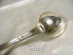 Antique Solid Silver Spoon with Old Man Hallmark Plain Flat Spoon