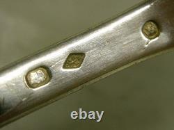 Antique Solid Silver Spoon with Old Man Hallmark Plain Flat Spoon