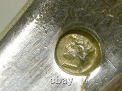 Antique Solid Silver Spoon with Old Man Hallmark Plain Flat Spoon