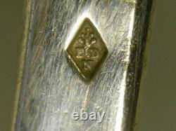Antique Solid Silver Spoon with Old Man Hallmark Plain Flat Spoon