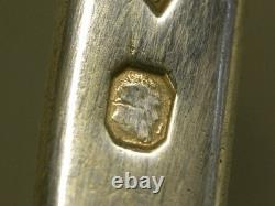 Antique Solid Silver Spoon with Old Man Hallmark Plain Flat Spoon