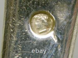 Antique Solid Silver Spoon with Old Man Hallmark Plain Flat Spoon