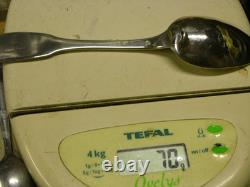 Antique Solid Silver Spoon with Old Man Hallmark Plain Flat Spoon