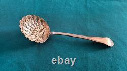 Antique Solid Silver Sugar Sifter Spoon with Minerva Hallmark, Louis XV Style
