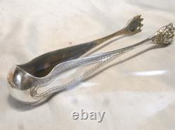 Antique Solid Silver Sugar Tongs with Lion Paw Claw<br/>