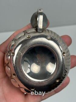 Antique Solid Silver Tastevin Minerva Punch 1 E Guinant from Guerchy Burgundy