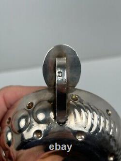 Antique Solid Silver Tastevin Minerva Punch 1 E Guinant from Guerchy Burgundy