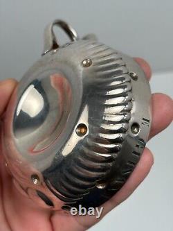 Antique Solid Silver Tastevin Minerva Punch 1 E Guinant from Guerchy Burgundy