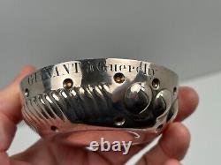 Antique Solid Silver Tastevin Minerva Punch 1 E Guinant from Guerchy Burgundy
