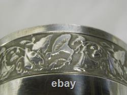 Antique Solid Silver Timbale with Minerva Mark, Curon Glass, 62.30 g