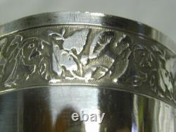 Antique Solid Silver Timbale with Minerva Mark, Curon Glass, 62.30 g