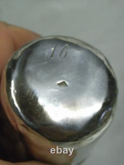 Antique Solid Silver Timbale with Minerva Mark, Curon Glass, 62.30 g