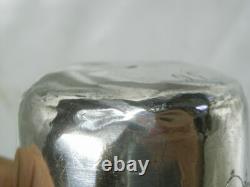 Antique Solid Silver Timbale with Minerva Mark, Curon Glass, 62.30 g