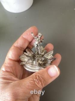 Antique Solid Silver Toothpick Holder (ARG 1000) Cherub / Putti Figurine