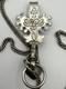 Antique Solid Silver Watch Holder / Clip Signed Alfred Quantin, 19th Century