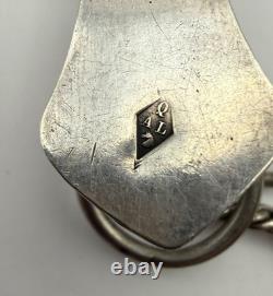 Antique Solid Silver Watch Holder / Clip signed Alfred Quantin, 19th Century