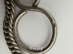 Antique Solid Silver Watch Holder / Clip signed Alfred Quantin, 19th Century