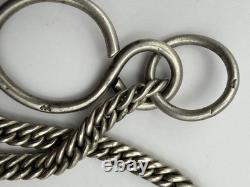 Antique Solid Silver Watch Holder / Clip signed Alfred Quantin, 19th Century