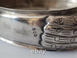Antique Solid Silver Wedding Bracelet with Bird & Flower Decoration 17.9 g Jewelry