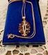 Antique Solid Silver And Real Gold Necklace With Garnets And Topazes Luxury Jewelry