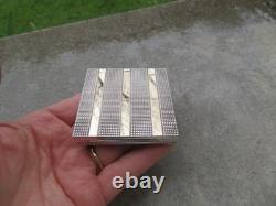 Antique Square Box in Solid Silver and Vermeil, 101 g