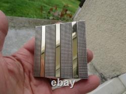 Antique Square Box in Solid Silver and Vermeil, 101 g