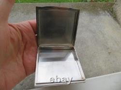 Antique Square Box in Solid Silver and Vermeil, 101 g