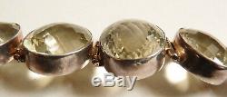 Antique Sterling Silver Bracelet Set With Citrine Silver