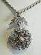 Antique Sterling Silver Seed Pearl Pendant Necklace