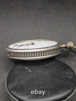 Antique Swiss Pocket Watch Solid Silver Needs Servicing
